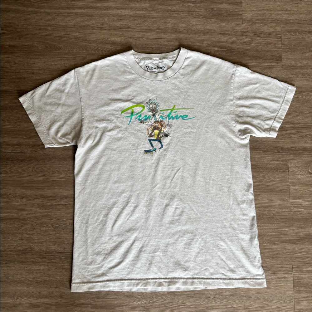 Primitive Rick and Morty White Graphic T-Shirt for Men